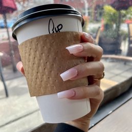 Gel X nails- pink white ombré