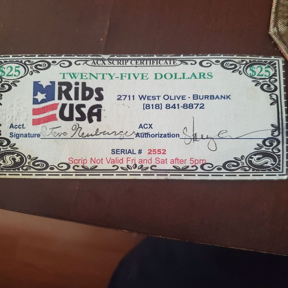 Ribs USA - Original collectable of a culture back in the day. - Barbeque Near Me - Burbank, California