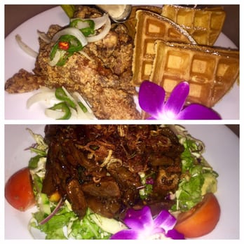 M.A.C. 24/7 - Chicken and waffles....and the Thai Kalbi salad - American Near Me - Honolulu, Hawaii M.A.C. 24/7 - Chicken and waffles....and the Thai Kalbi salad - American Near Me - Honolulu, Hawaii