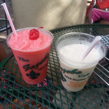 Gazebo Cafe - Strawberry Sundae and White Russian Ice Cream Daquiris. - Cajun/Creole Near Me - New Orleans, Louisiana Gazebo Cafe - Strawberry Sundae and White Russian Ice Cream Daquiris. - Cajun/Creole Near Me - New Orleans, Louisiana