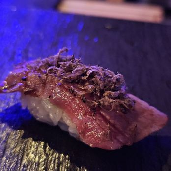Sushi by Bou - Chu Toro with freshly grated truffle - Sushi Bars Near Me - New York, New York Sushi by Bou - Chu Toro with freshly grated truffle - Sushi Bars Near Me - New York, New York