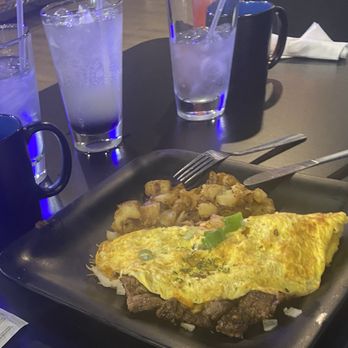 Fraîche Brunch Bar - Steak Omelette with breakfast potatoes. - Breakfast & Brunch Near Me - Cleveland Heights, Ohio