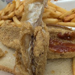 JZ's Fish & Wing - Red snapper, fillets fried so hard, the end meat is unidentifiable, not eating that part.