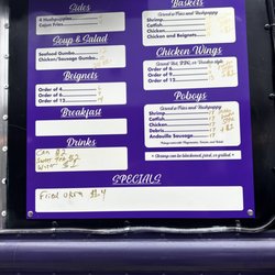 Voodoo Roux - Menu