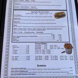 Famous Subs & Pizza - Menu