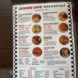 Corner Cafe - Breakfast menu