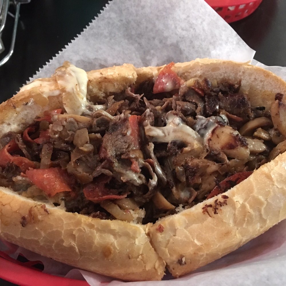 Jersey Joe's - How do you say no to this pepperoni, mushroom, and sautéed onion cheesesteak?! - Sandwiches Near Me - San Carlos, California Jersey Joe's - How do you say no to this pepperoni, mushroom, and sautéed onion cheesesteak?! - Sandwiches Near Me - San Carlos, California