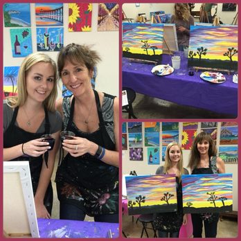 Paint 'n Pour - Mother-daughter bonding time! So much fun! - Paint & Sip Near Me - Redondo Beach, California