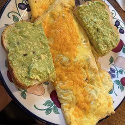 Driftless Coffee Co - 2 egg veggie omelet with an order of avocado toast