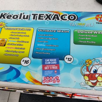 Texaco - Car wash options. Texaco Hawaii gave me a fully stamped card for a free car wash! - Gas Stations Near Me - Kailua, Hawaii Texaco - Car wash options. Texaco Hawaii gave me a fully stamped card for a free car wash! - Gas Stations Near Me - Kailua, Hawaii