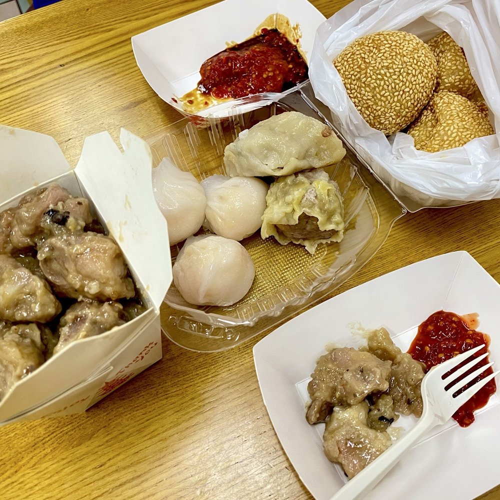 Good Luck Dim Sum - Black bean short ribs, shrimp dumplings, sesame balls. - Chinese Near Me - San Francisco, California Good Luck Dim Sum - Black bean short ribs, shrimp dumplings, sesame balls. - Chinese Near Me - San Francisco, California