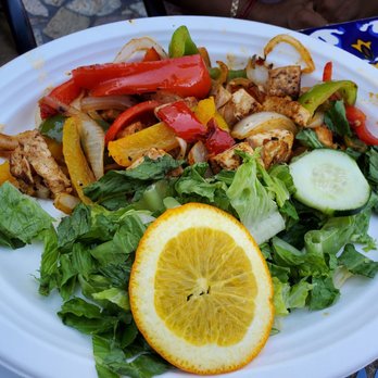 Tio's Tacos - Tofu Fajita with no Seasoning nor Salad Dressing for the Salad. - Mexican Near Me - Riverside, California Tio's Tacos - Tofu Fajita with no Seasoning nor Salad Dressing for the Salad. - Mexican Near Me - Riverside, California