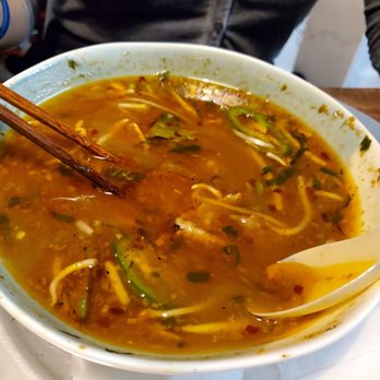 Pho Saigon - Spicy Lemongrass Soup with Beef (half-earen, forgot to get a pic at the start) - Vietnamese Near Me - Hackensack, New Jersey