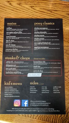 Menu photo 2 The Painted Pony Restaurant Bethlehem, CT Menu photo 2 The Painted Pony Restaurant Bethlehem, CT