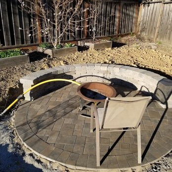 Pavers Express Group - New FirePit and Seat Wall - Masonry/Concrete Near Me Pavers Express Group - New FirePit and Seat Wall - Masonry/Concrete Near Me