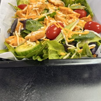 Tropical Breeze Cafe - Crispy Chicken Salad. Crispy Chicken, Spring Mix, Tomato, Cucumber - Cafes Near Me - Belleville, Illinois Tropical Breeze Cafe - Crispy Chicken Salad. Crispy Chicken, Spring Mix, Tomato, Cucumber - Cafes Near Me - Belleville, Illinois