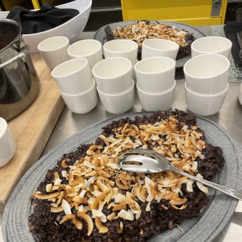 The CIA at Copia - Black Rice Pudding with Coconut Milk and Dried Mango - Cooking Schools Near Me - Napa, California The CIA at Copia - Black Rice Pudding with Coconut Milk and Dried Mango - Cooking Schools Near Me - Napa, California
