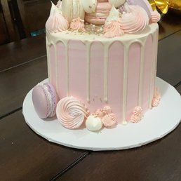 a pink and white cake a pink and white cake