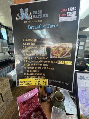 Menu photo 2 Taco Patron Conroe, TX