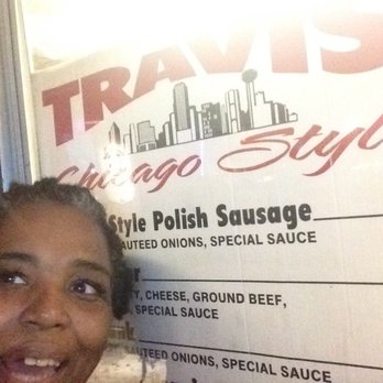 Travis Chicago Style - Standing near the menu - Food Trucks Near Me - Birmingham, Alabama