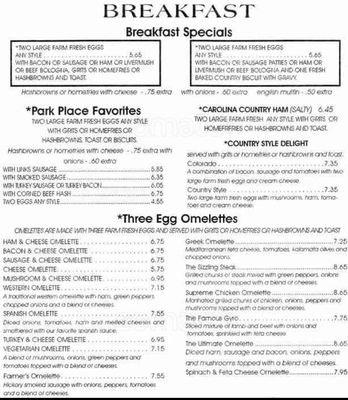Menu photo 5 Park Place Restaurant Charlotte, NC Menu photo 5 Park Place Restaurant Charlotte, NC