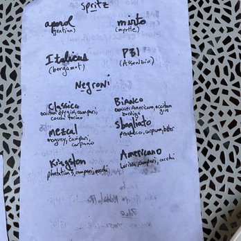 Macosa Trattoria - Spirits menu - Italian Near Me - Brooklyn, New York