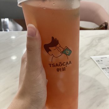 Tsaocaa - Grapefruit & Peach Green Tea W. Jelly - Bubble Tea Near Me - Jacksonville, Florida