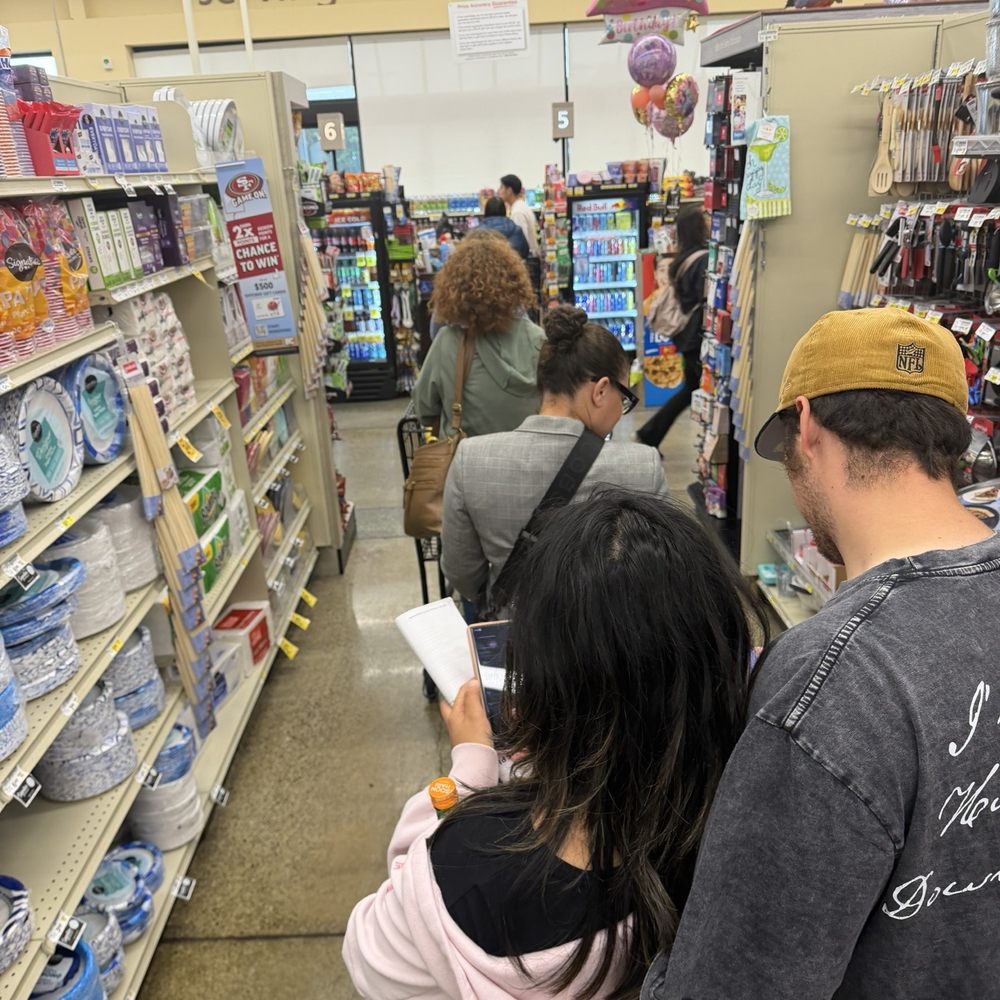 Safeway - Long line with ONE open checker in the entire store. - Grocery Near Me - Pacifica, California Safeway - Long line with ONE open checker in the entire store. - Grocery Near Me - Pacifica, California