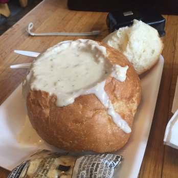 Boston Chowda - Clam chowder in a bread bowl - Seafood Near Me - Boston, Massachusetts Boston Chowda - Clam chowder in a bread bowl - Seafood Near Me - Boston, Massachusetts
