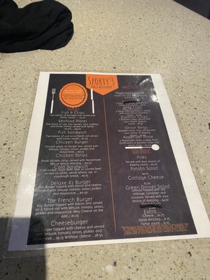 Menu photo 5 Sporty's Vashon, WA