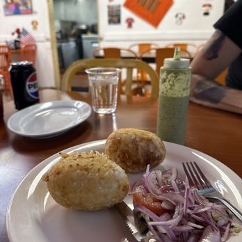 El Aji Peruano - Papa Rellena order - Peruvian Near Me - Banning, California