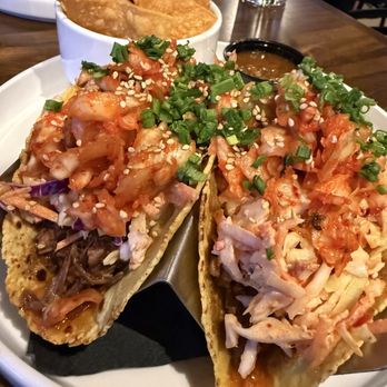 Circle City Tavern - Kimchi tacos. Delicious, but very messy. Glad I tried them but prob wouldn't order again. - Gastropubs Near Me - Corona, California