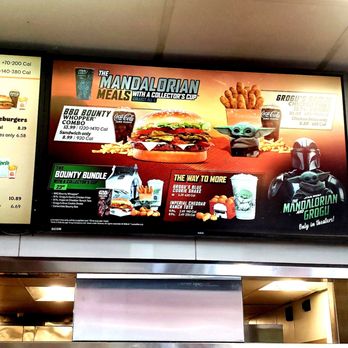 Burger King - Mandalorian and Grogu Meal and alacarte Menu - Fast Food Near Me - Tracy, California