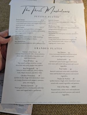Menu photo 1 The Three Musketeers Crystal River, FL