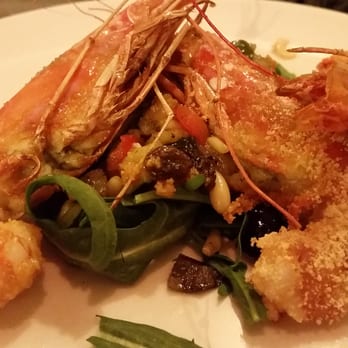 La Crostaceria - Tempura di gamberi su caponatina siciliana - Seafood Near Me - Rome, RM La Crostaceria - Tempura di gamberi su caponatina siciliana - Seafood Near Me - Rome, RM