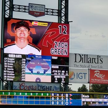 Reno Aces Baseball Club - The scoreboard and the videotron - Professional Sports Teams Near Me - Reno, Nevada
