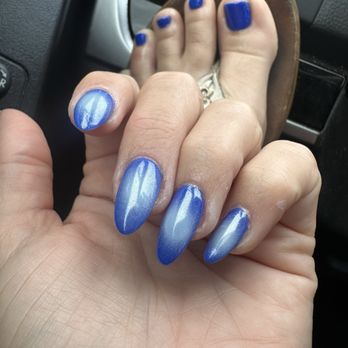 Bedazzle Nails Spa  - Aura builder gel refill & gel toes in supernova (gel pedi $55) - Nail Salons Near Me - Stuart, Florida
