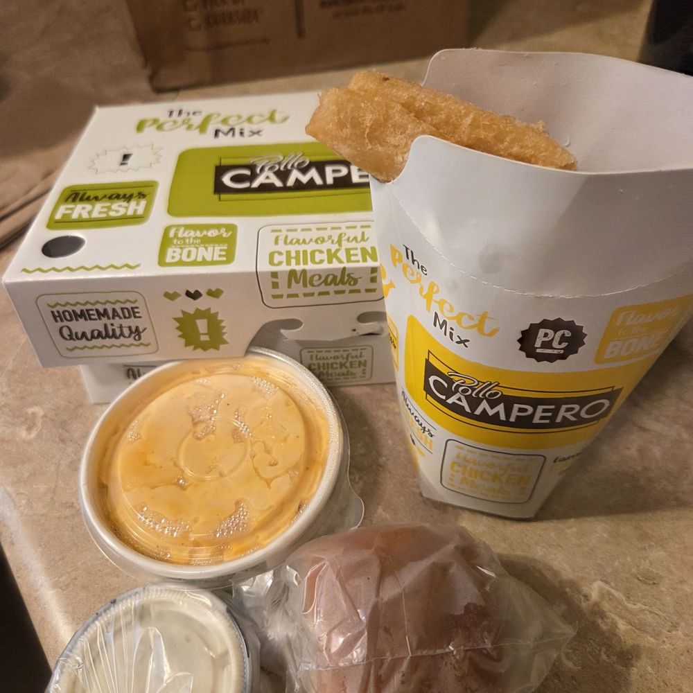 Pollo Campero - 4pc dark with Mac and cheese yucca fries ranch and a dinner roll - Chicken Shop Near Me - Tulsa, Oklahoma Pollo Campero - 4pc dark with Mac and cheese yucca fries ranch and a dinner roll - Chicken Shop Near Me - Tulsa, Oklahoma