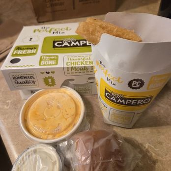 Pollo Campero - 4pc dark with Mac and cheese yucca fries ranch and a dinner roll - Chicken Shop Near Me - Tulsa, Oklahoma Pollo Campero - 4pc dark with Mac and cheese yucca fries ranch and a dinner roll - Chicken Shop Near Me - Tulsa, Oklahoma