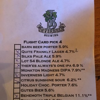 Inverness Brewing - Beer options - Breweries Near Me - Monkton, Maryland Inverness Brewing - Beer options - Breweries Near Me - Monkton, Maryland