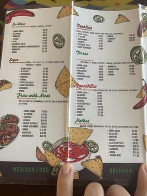 Menu photo 1 Taqueria el Rorro Brenham, TX