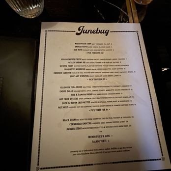 Junebug - Menu - Venues & Event Spaces Near Me - New Orleans, Louisiana