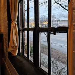 The view from my table I sat by the front window