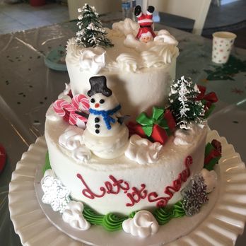 Save Mart - a frosted cake with a snowman on top - Bakeries Near Me - visalia, California Save Mart - a frosted cake with a snowman on top - Bakeries Near Me - visalia, California