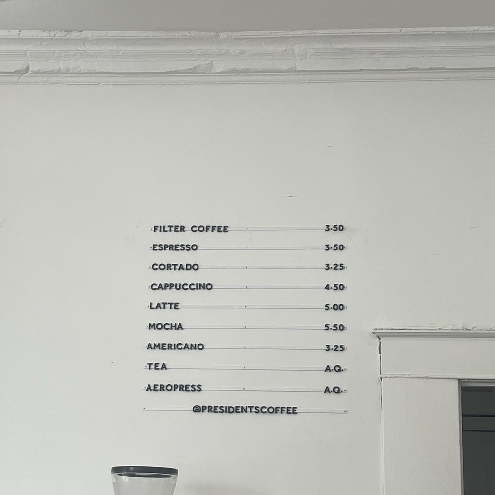 Presidents Coffee - Menu - Coffee & Tea Near Me - Gettysburg, Pennsylvania
