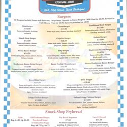 The Snack Shop - Menu