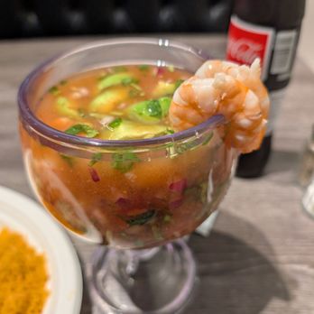 El Grullense Jal - Shrimp cocktail....lots of shrimp could be an appetizer or meal alone. - Mexican Near Me - Hollister, California El Grullense Jal - Shrimp cocktail....lots of shrimp could be an appetizer or meal alone. - Mexican Near Me - Hollister, California