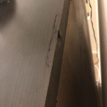 Bassett Furniture - Crack on top of bureau with 1/2 inch hole - Furniture Stores Near Me - San Marcos, California Bassett Furniture - Crack on top of bureau with 1/2 inch hole - Furniture Stores Near Me - San Marcos, California