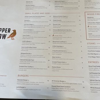 The Copper Crow - Menu part 1 - New American Near Me - Horsham, Pennsylvania