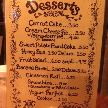 The Yellow Deli - Hiddenite - Here is their dessert menu. Tonight we are here only for the dessert, wifi and date night time! - Delis Near Me - Hiddenite, North Carolina The Yellow Deli - Hiddenite - Here is their dessert menu. Tonight we are here only for the dessert, wifi and date night time! - Delis Near Me - Hiddenite, North Carolina